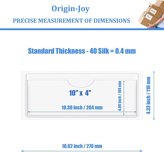 Origin-Joy 60 PCS Self Adhesive Index Card Pockets - Image 2