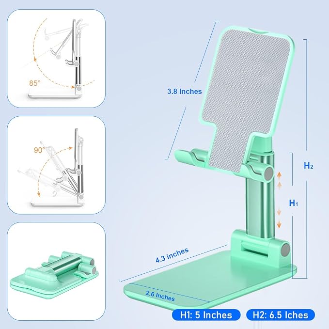 Phone Stand for Desk, Cell Phone Holder Cute Smart Cellphone Stand Foldable - Image 5