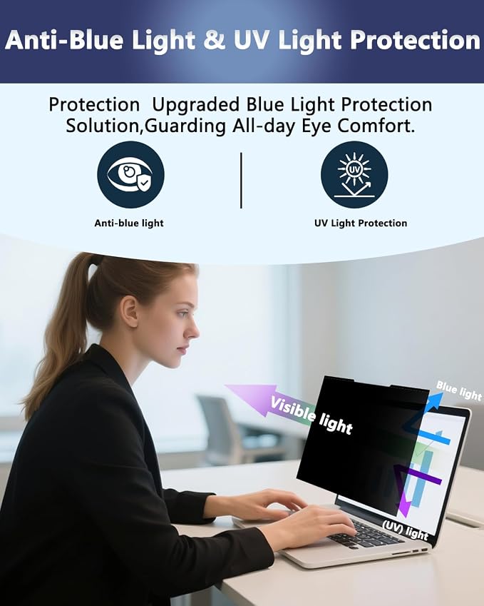 Magnetic Laptop Privacy Screen for 15.6 Inch 16:9, that Screen Size is 13.60 in - Image 6