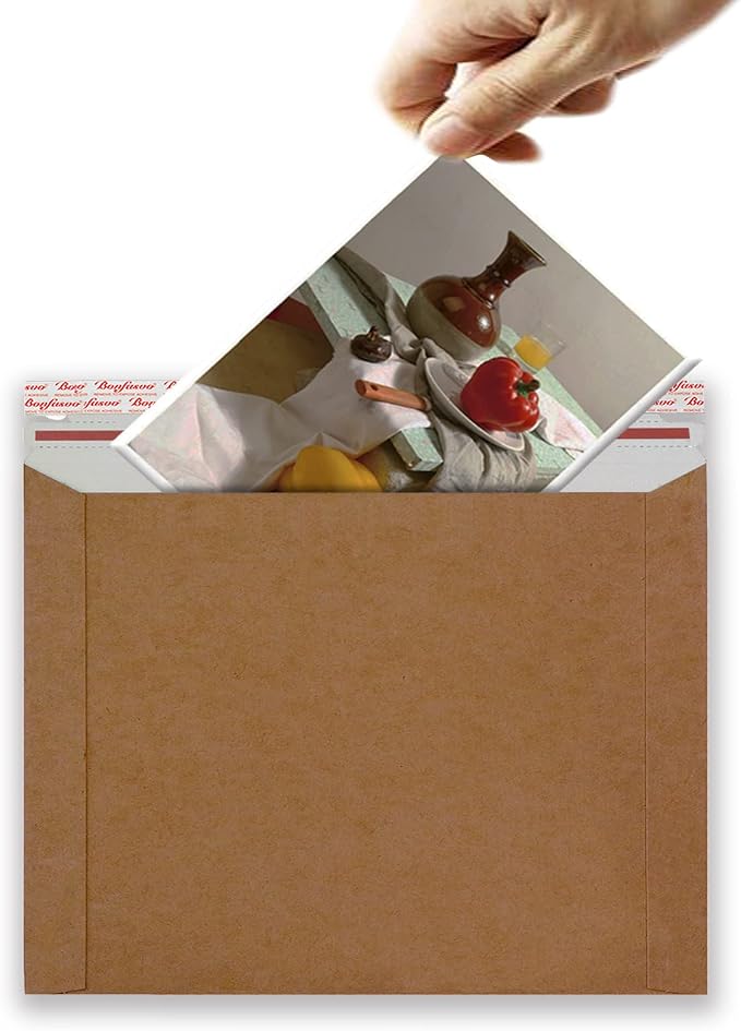 Bonfasvo Rigid Mailers 30 Pack 10 x 13.5 inches Brown Self Seal Stay Flat Bulk - Image 3