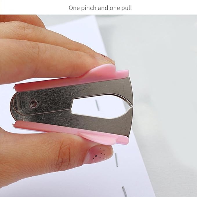 Pink Staple Remover, Staple Puller Tool, Modern Plastic Office School Supplies - Image 8