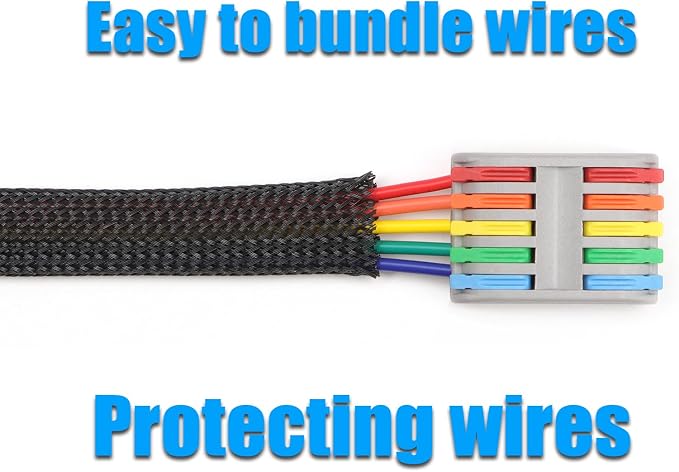 25ft PET Expandable Braided Cable Sleeve 1.2 inch Pet Braided Cable Sleeve - Image 6