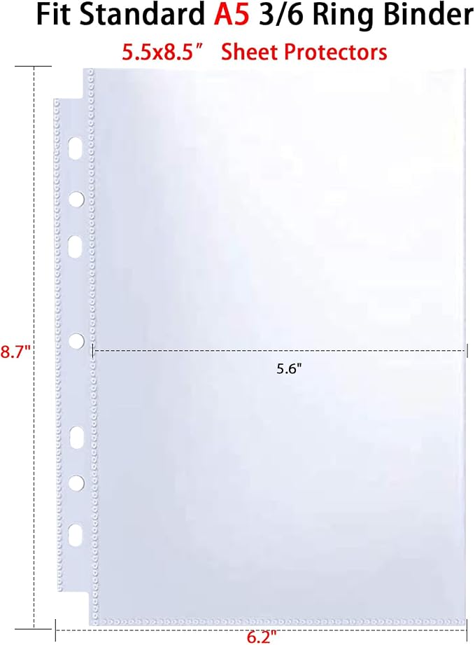 80 Pack 160 Pockets 5.5x8.5” Sheet Protector Sleeves - Image 2