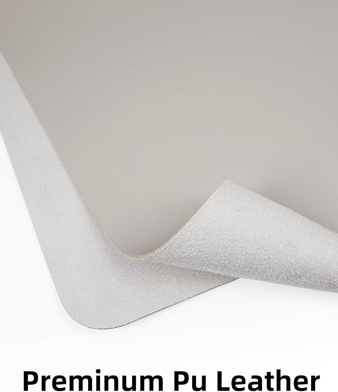 AFIING Leather Desk Pad Protector, Mouse Pad, Office Desk Mat, Non-Slip PU - Image 2