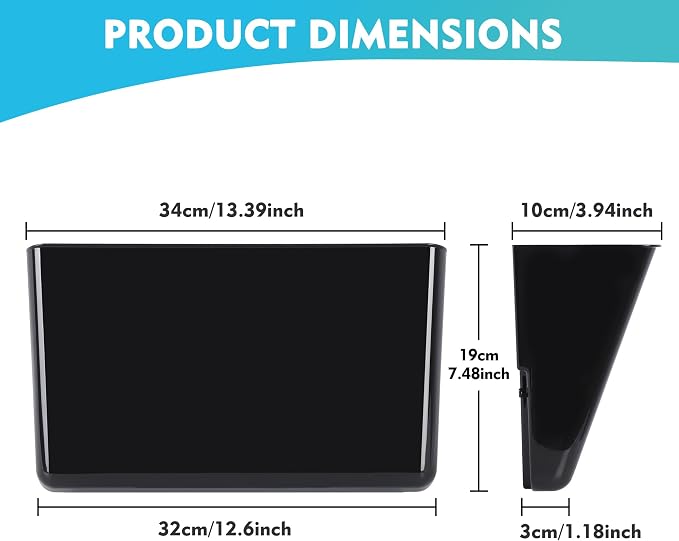 EASEPRES 6 Pack Black Plastic Single Pocket Hanging File Organizer, Wall Mount - Image 2