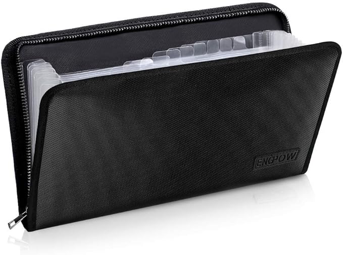 ENGPOW Expanding File Folder A5 Size Document Organizer Fireproof Money Bag 13 by ENGPOW