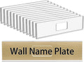 NIUBEE 12 Pack Acrylic Wall Name Plate Holder 2x8 Inch, Door Name Plates Set by NIUBEE