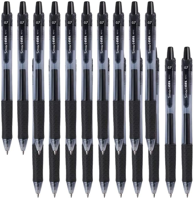 Smart Color Art 45 Pack Black Gel Pens, Retractable Medium Point Gel Ink Pens by Unknown