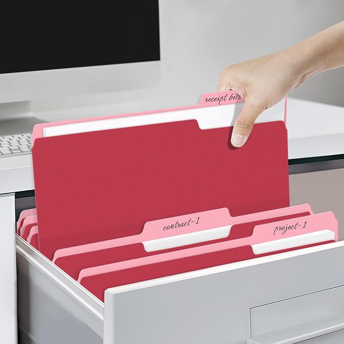 SUNEE File Folders, 18 Pack Manilla Folders 8.5 x 11, Colored File Folders Home - Image 6