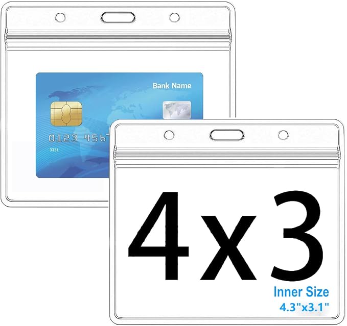 Extra Thick Horizontal ID Card Name Tag Badge Holder by Leader+Jin
