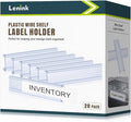 Lenink 20Pcs Wire Shelf Label Holders, Plastic Wire Rack Label Holder Compatible by Lenink