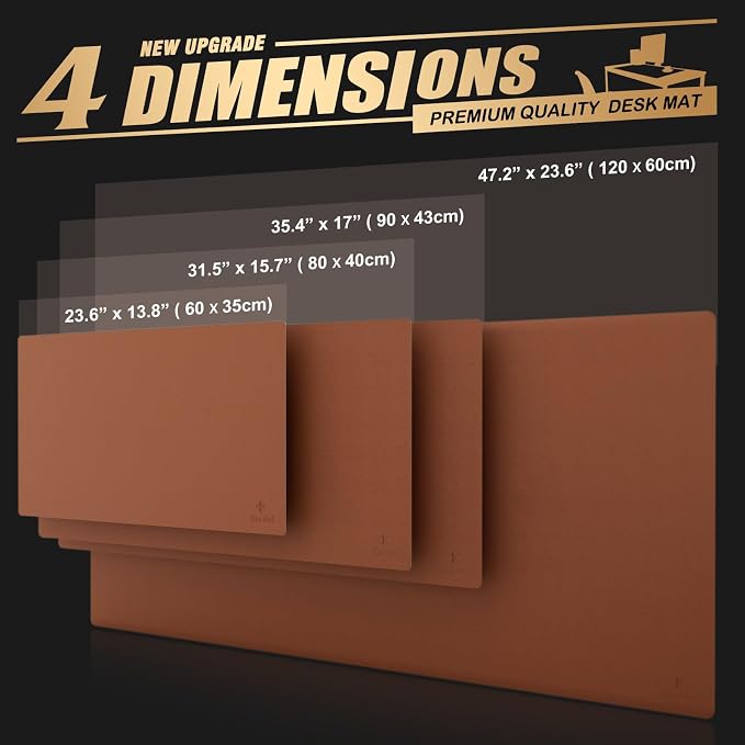 K KNODEL Small Office Leather Desk Mat, Mouse and Keyboard Pad, Computer and - Image 4