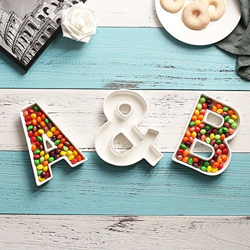 Coffeezone Ceramic Mini Letter Nuts Dishes Small Candy Plates, Table Decoration - Image 4