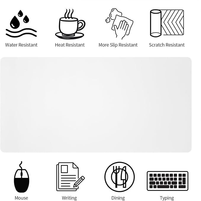 Leather Desk Pad, Large Mouse Pad, Non-Slip Desk Mat, Leather Desk Blotter - Image 5