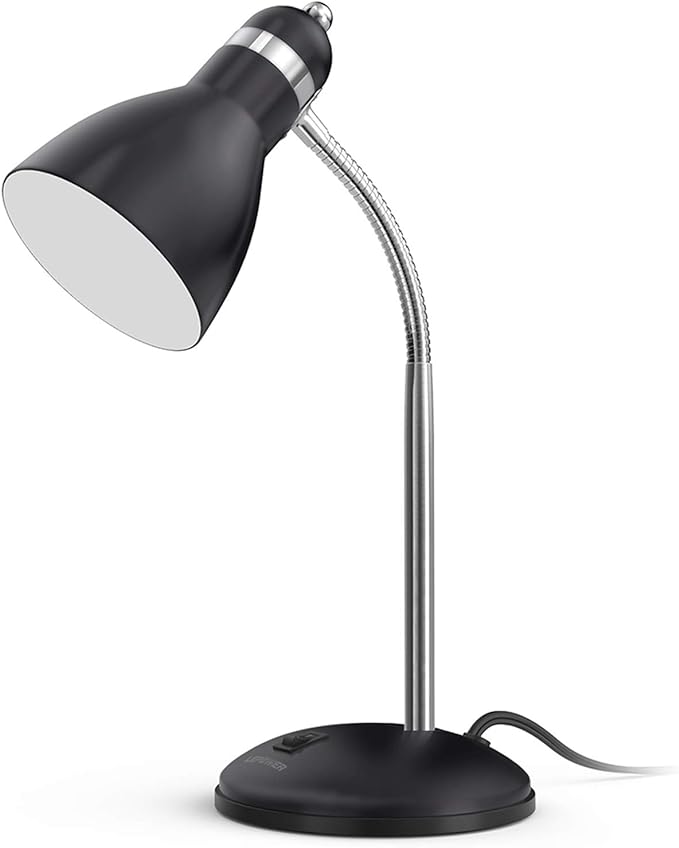 LEPOWER Metal Desk Lamp, Adjustable Goose Neck Table Lamp, Eye-Caring Study by LEPOWER