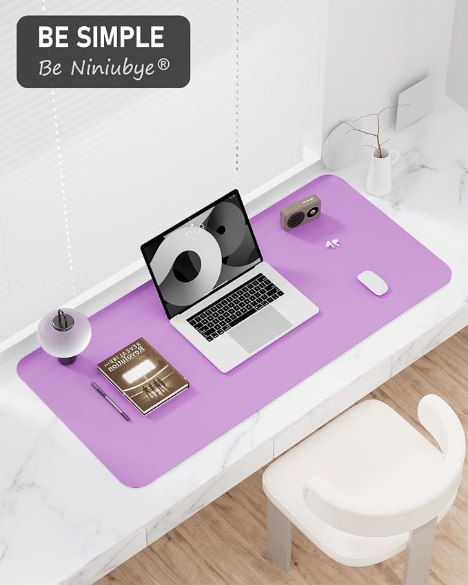 Desk Pad, 35.5" x 17" PU Leather Non-Slip Desk Mat Large Mouse Pad - Image 7