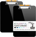 Sooez Plastic Clipboard with Pen Holder, Clip Boards 8.5x11 with Low Profile by Sooez