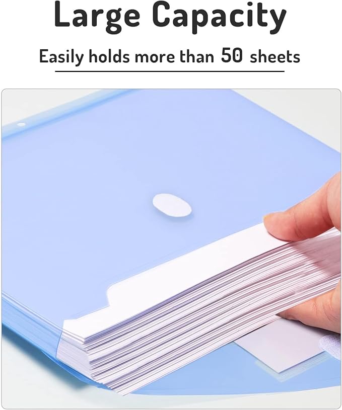Forvencer Binder Pocket, 48 Pack Super Heavyweight Poly Binder Pocket - Image 5
