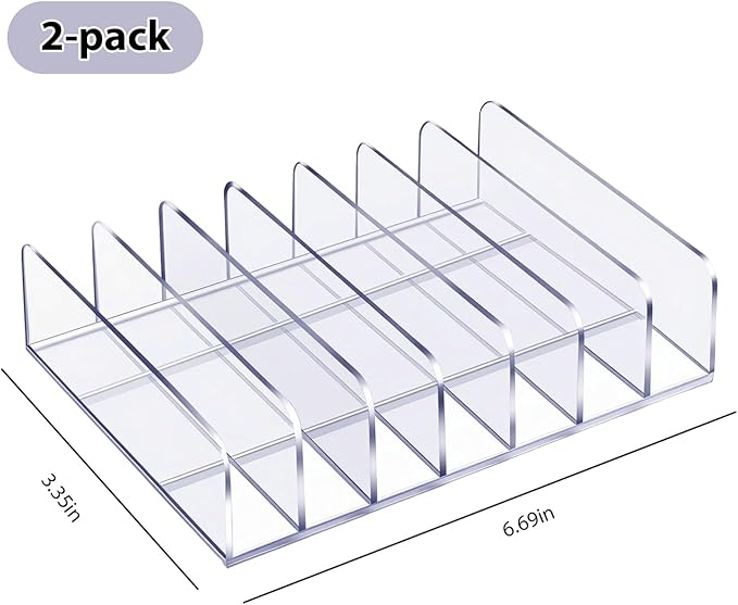2 Pcs Acrylic Mail Organizer, 7 Slots Mail Holder, Mail Organizer - Image 2