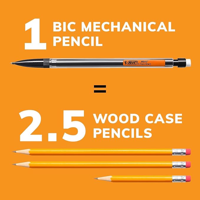 BIC Mechanical Pencils #2 Xtra Smooth, 0.7mm Medium Point, 80 Pack | Bulk Pack - Image 4