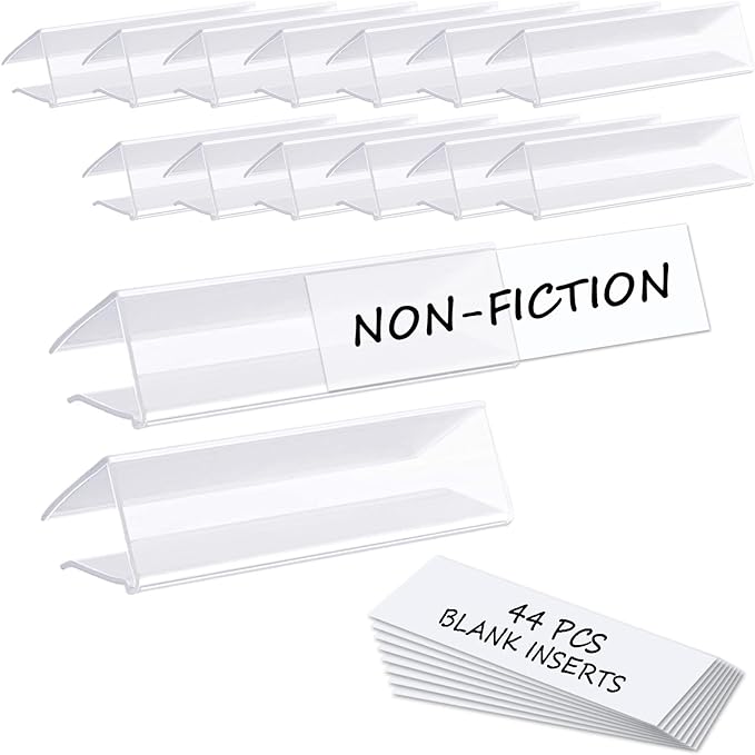 Shelf Label Holder, ChanQnTon 44PCS 3X7/8'' Shelf Labels, Tag Ticket Sign Label by ChanQnTon