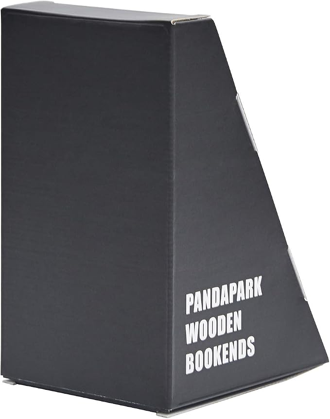 Pandapark Wood Bookends, Non-Skid Bookend - Image 5
