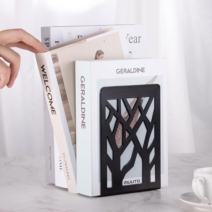 Book Ends, Bookends for Shelves, Book Ends for Heavy Books, Book Stoppers for - Image 5