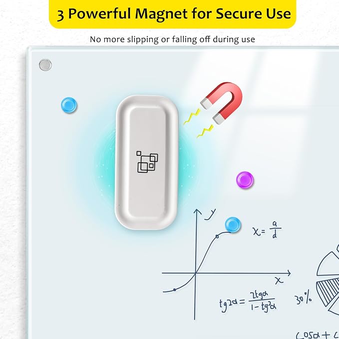 maxtek Magnetic Dry Erase Eraser Bulk, Glass Whiteboard Eraser - Image 3