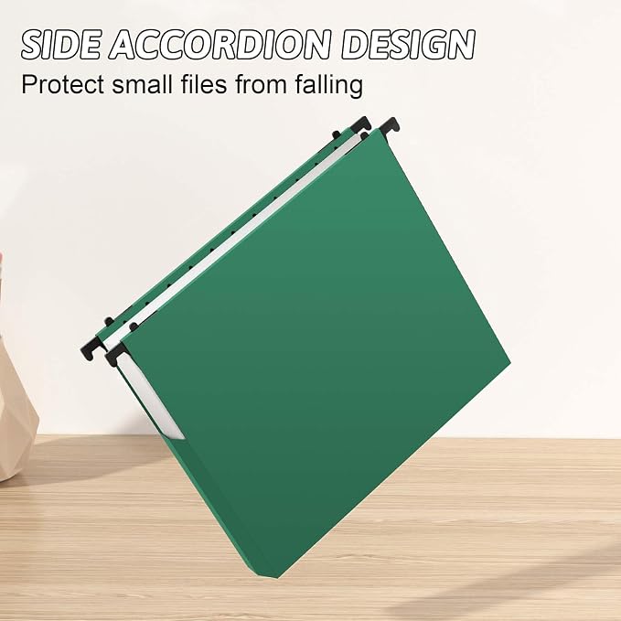 Plastic Hanging File Folders Expandable, 12 Pack Heavy Duty Hanging File Folder - Image 5