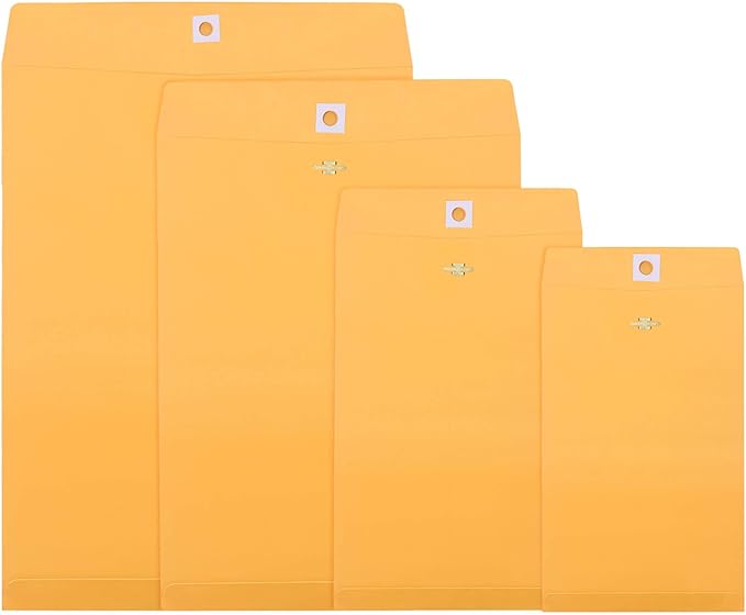 Frienda 4 Sizes Clasp Envelopes Kraft Paper Catalog Clasp Envelope by Frienda