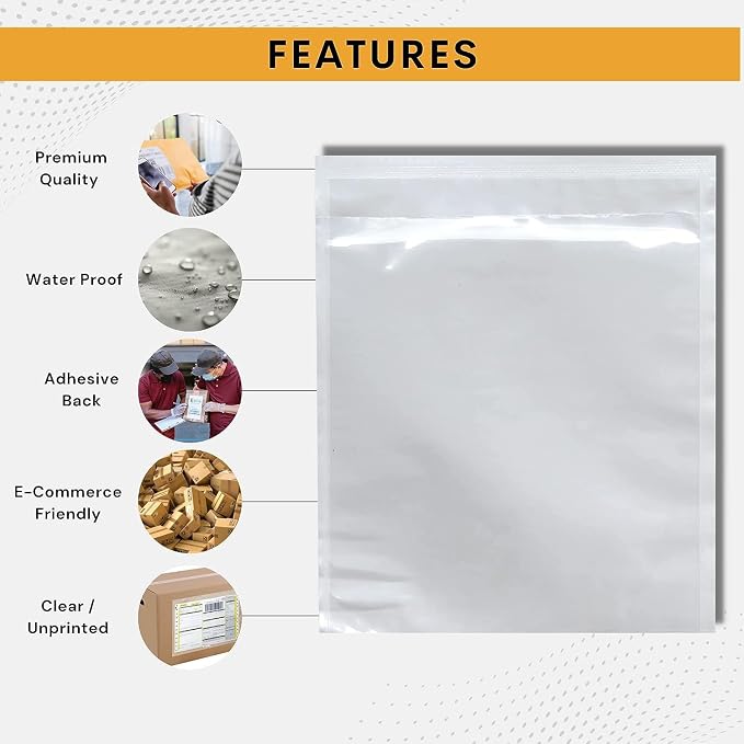 5000 Pack 6"x10" Shipping Label Sleeves – Clear Self-Adhesive Packing Slip - Image 5