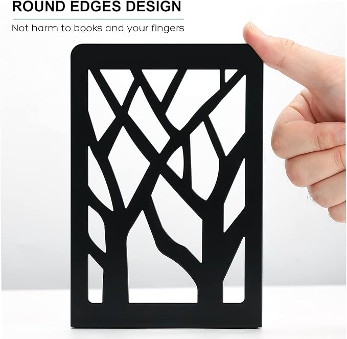 MaxGear Book Ends Tree Design Modern Bookends - Image 2