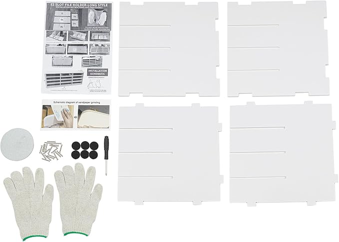 12 Compartments Literature Organizer, Desktop File Sorter Mail Center Paper - Image 8