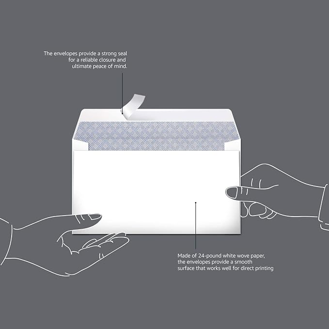 Amazon Basics #6 3/4 Security-Tinted Self-Seal Envelopes - Image 5