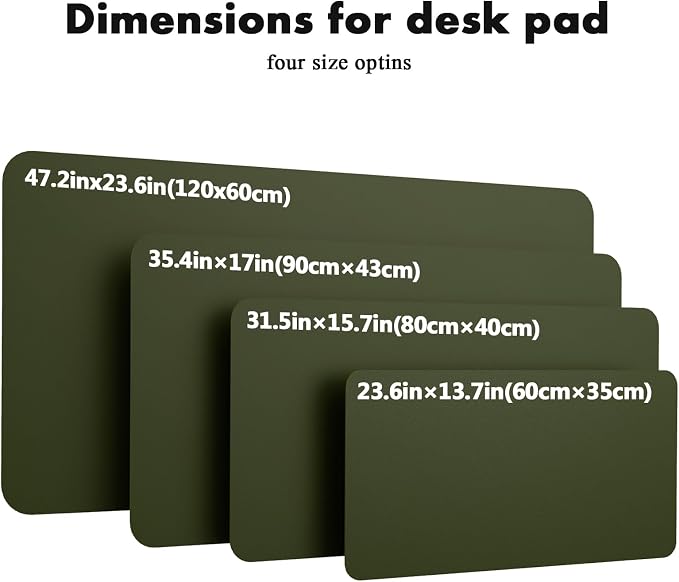 YSAGi Double-Sided Desk Pad, 23.6"x13.7" Leather Desk Mat, Eco Cork Desk Pad - Image 5