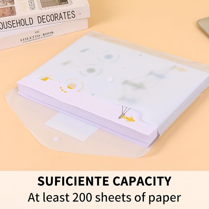 EOOUT 36 Pack Plastic Envelopes Poly Folders, Plastic File Folders - Image 3