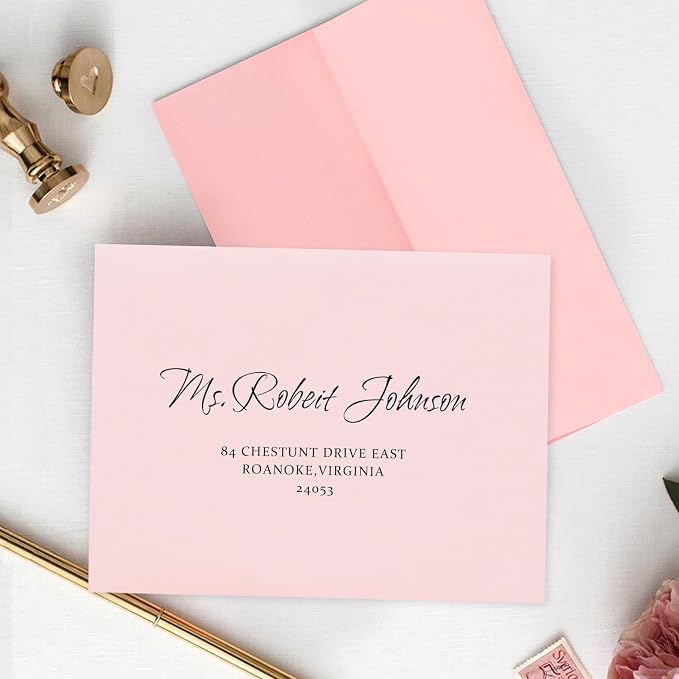 100 Pack A7 Pink Invitation 5x7 Envelopes - Image 4