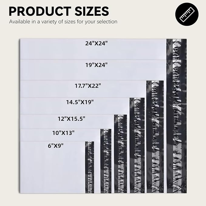 10"x13" Poly Mailers，White Shipping and Envelope Bags Pack of 500 - Image 2