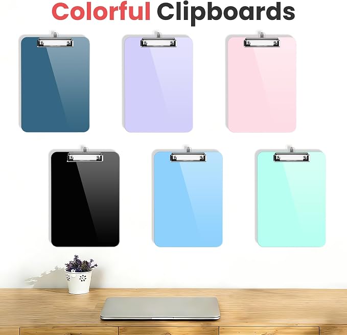 Sooez Plastic Clipboard with Pen Holder, Clip Boards 8.5x11 with Low Profile - Image 6