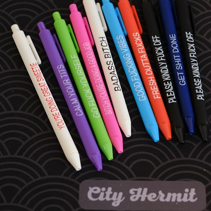 Cityhermit 11Pcs Funny Adult Ballpoint Pen Set, Premium Days of The Week Swear - Image 2