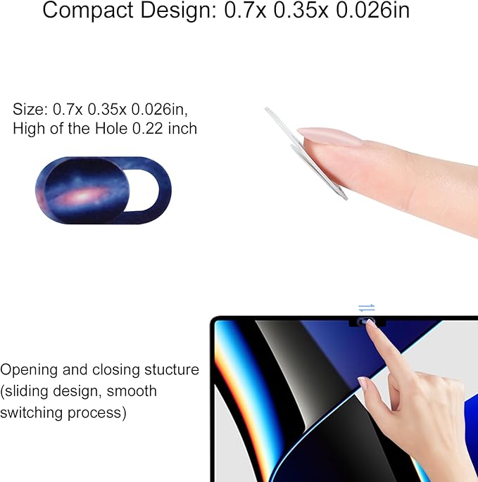 Camera Cover Slide 3 Packs, Webcam Cover Ultra Thin Sticker Privacy Protector - Image 4