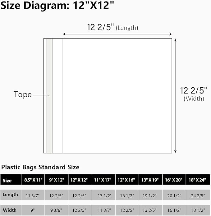 50 Pack Acid-Free Crystal Clear Sleeves Storage Bags - Image 2