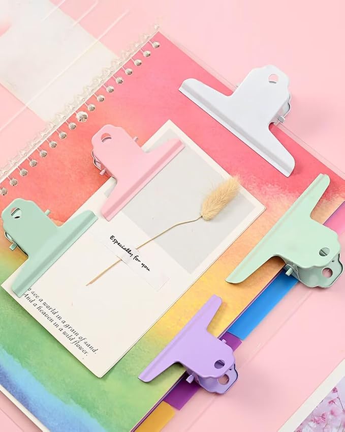 2PCS Extra Large Binder Clips Metal Bulldog Clips Large Paper Clamps Holder - Image 6