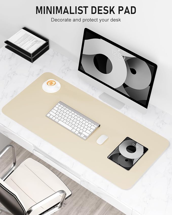 Desk Pad, 23.6" x 13.8" PU Leather Non-Slip Desk Mat Large Mouse Pad - Image 2