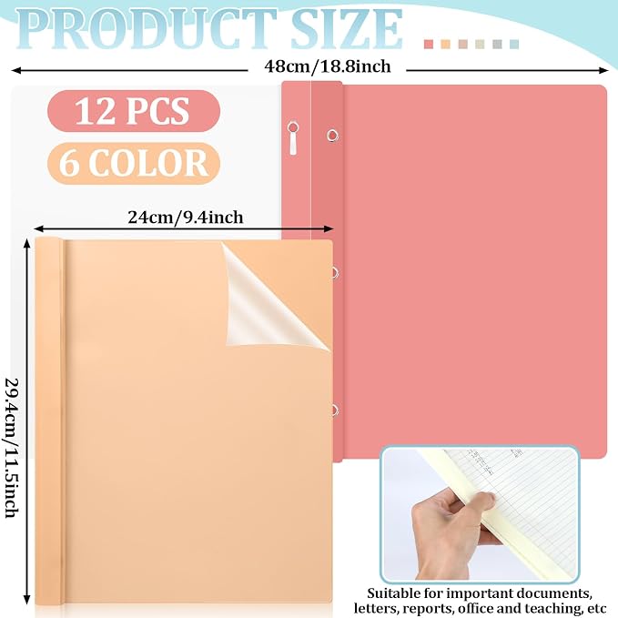12 PCS Retro Plastic Report Covers - Image 2