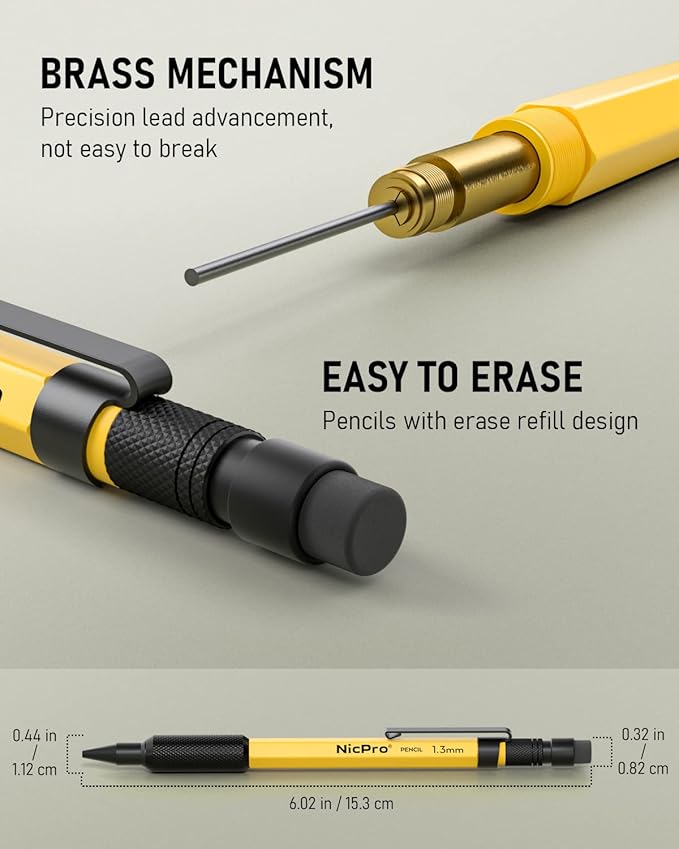 Nicpro 1.3 mm Mechanical Pencil Set - Image 4