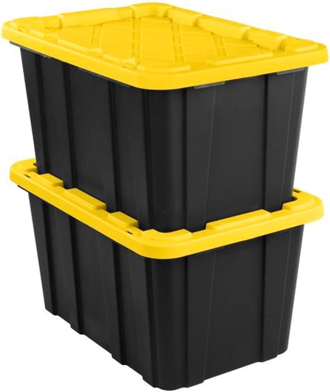 Sterilite 8-Pack 27 Gallon Industrial Storage Tote, Heavy-Duty Plastic Bins - Image 9