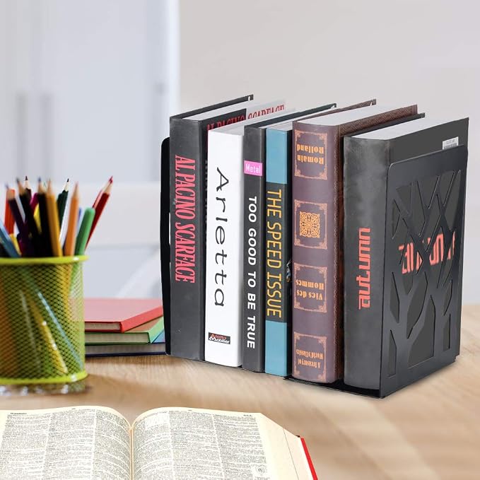 Book Ends, Bookends for Shelves, Book Ends for Heavy Books, Book Stoppers for - Image 7