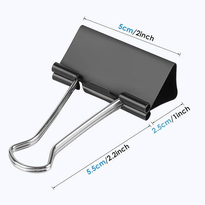 Ufmarine Extra Large Binder Clips 2 inch, Big Paper Clips - Image 2