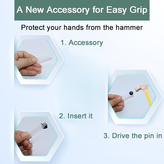 60 PCS Double Headed Picture Hanging Nails, Wall Hangers Without Nails - Image 7